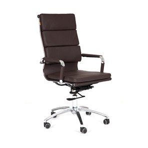 Кресло офисное CHAIRMAN 750 экокожа коричневая в Элисте