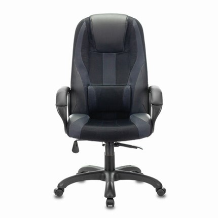 Компьютерное кресло Brabix Premium Rapid GM-102 (экокожа/ткань, черное/серое) в Элисте - изображение