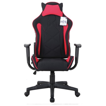 Компьютерное кресло Brabix GT Racer GM-100 (подушка, ткань, черное/красное) в Элисте - изображение