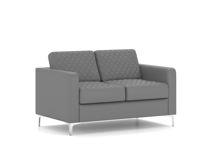 Прямой диван Актив двухместный, серый в Элисте - изображение 1