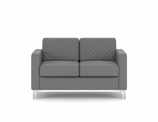 Прямой диван Актив двухместный, серый в Элисте - изображение