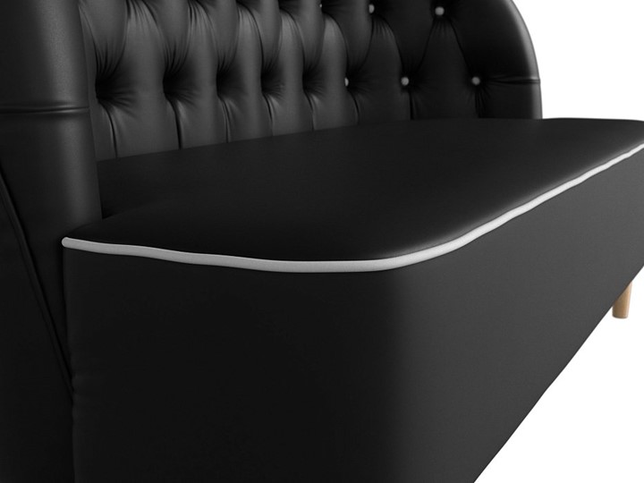 Офисный диван Амиса, Черный (Экокожа) в Элисте - изображение 3