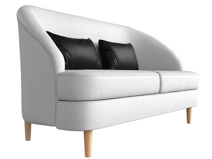 Офисный диван Атико, Белый/Черный (Экокожа) в Элисте - изображение 2