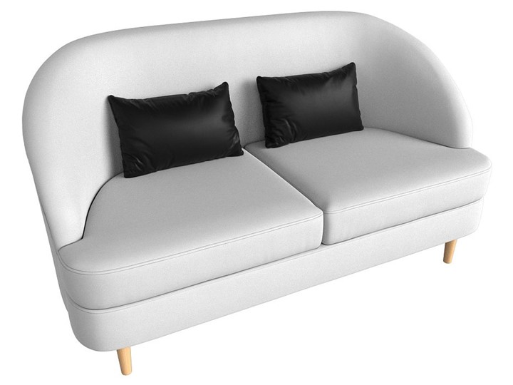 Офисный диван Атико, Белый/Черный (Экокожа) в Элисте - изображение 4