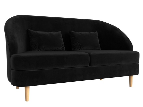 Офисный диван Атико, Черный (Велюр) в Элисте - изображение