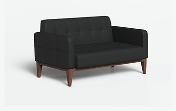 Офисный диван двухместный Норд, черный 137 в Элисте - предосмотр 1