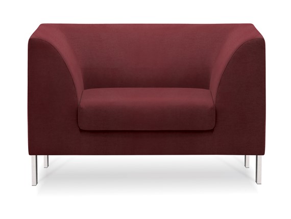 Кресло офисное Сиеста, ткань Сахара / красная С30 в Элисте - изображение