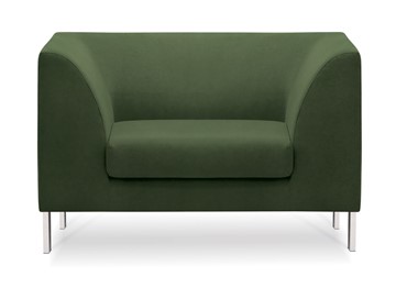 Кресло мягкое Сиеста, ткань Сахара / зеленая С39 в Элисте