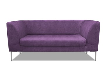 Мягкий офисный диван Сиеста 2-местный, ткань Сахара / фиолетовая С33 в Элисте