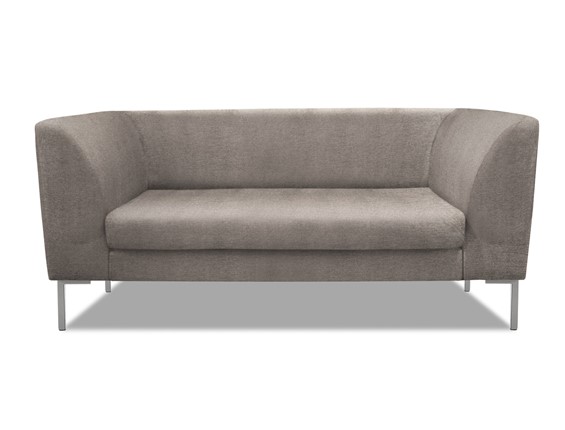 Офисный диван Сиеста 2-местный, ткань Сахара / темно-бежевая С04 в Элисте - изображение