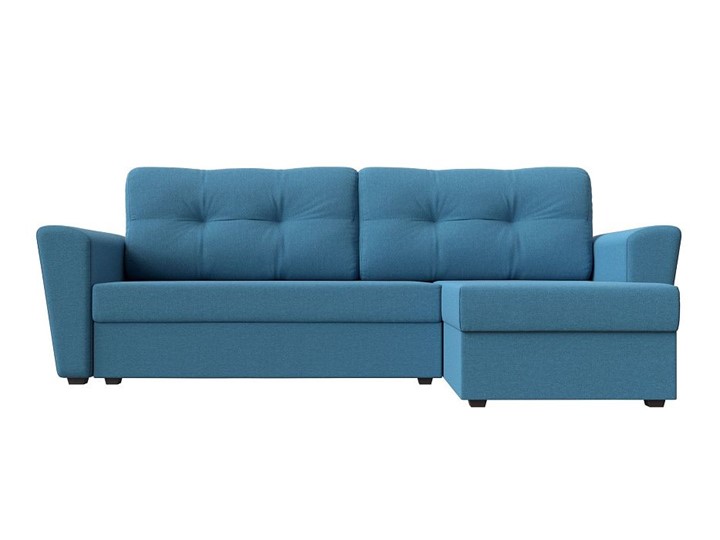 Угловой раскладной диван Амстердам Лайт, Амур голубой (рогожка) в Элисте - изображение 8