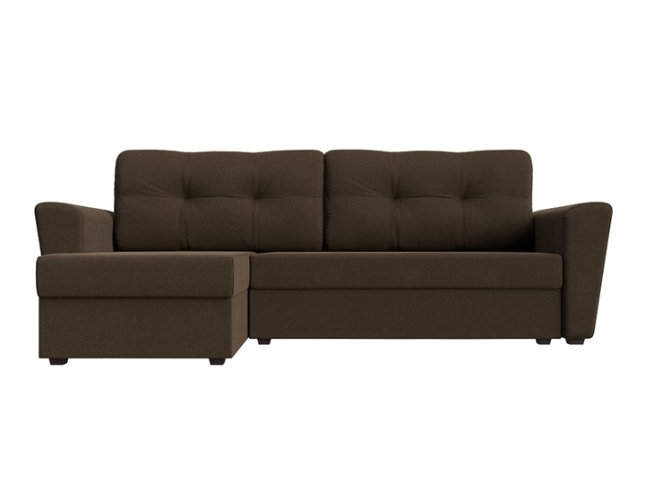 Угловой диван Амстердам Лайт, Коричневый (рогожка) в Элисте - изображение 1