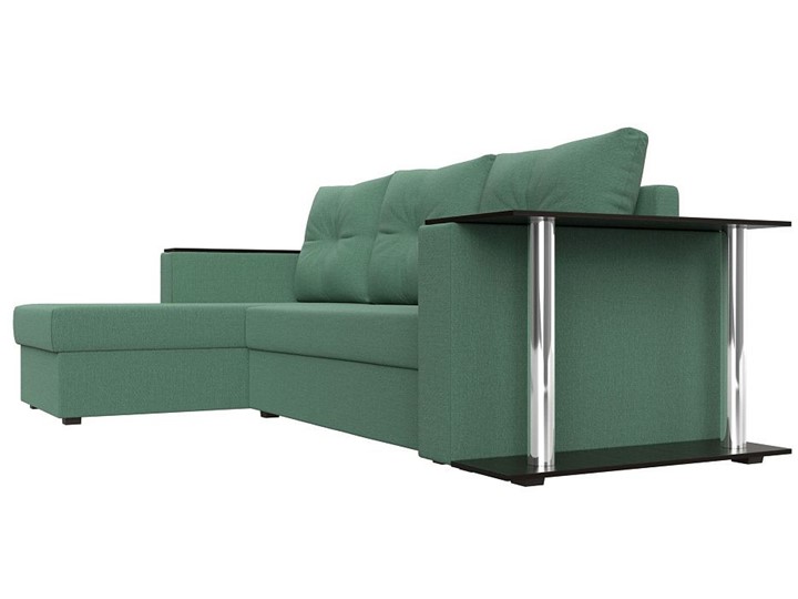Угловой раскладной диван Атланта Лайт, Амур зеленый (микровельвет) в Элисте - изображение 7