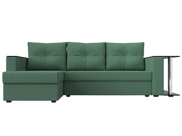 Угловой раскладной диван Атланта Лайт, Амур зеленый (микровельвет) в Элисте - предосмотр 8