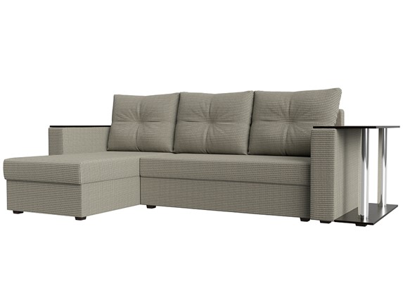 Угловой раскладной диван Атланта Лайт, Корфу 02 (рогожка) в Элисте - изображение