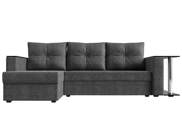 Угловой диван Атланта Лайт, Серый (рогожка) в Элисте - изображение 1