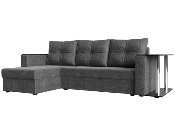 Угловой диван Атланта Лайт, Серый (рогожка) в Элисте - изображение
