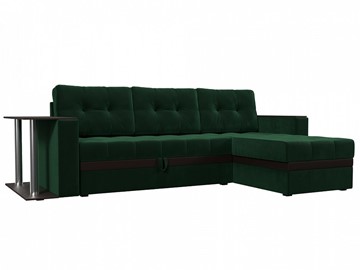 Угловой раскладной диван Атланта М, Зеленый (велюр) в Элисте