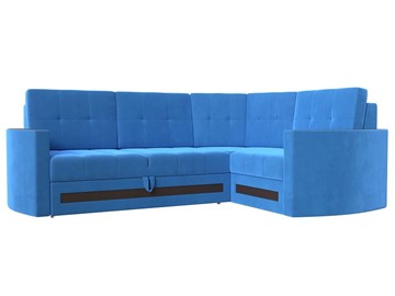 Угловой диван Белла, Голубой (Велюр) в Элисте - предосмотр