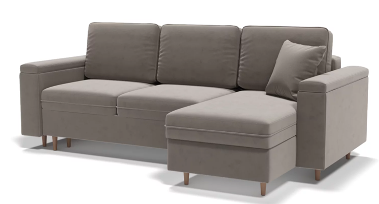 Угловой диван с оттоманкой Брайтон БЛ/БП в Элисте - изображение 1