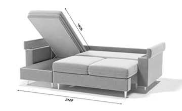 Угловой диван с оттоманкой Брайтон БЛ/БП в Элисте - предосмотр 10