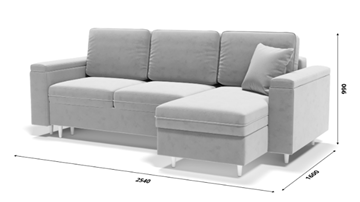 Угловой диван с оттоманкой Брайтон БЛ/БП в Элисте - предосмотр 9