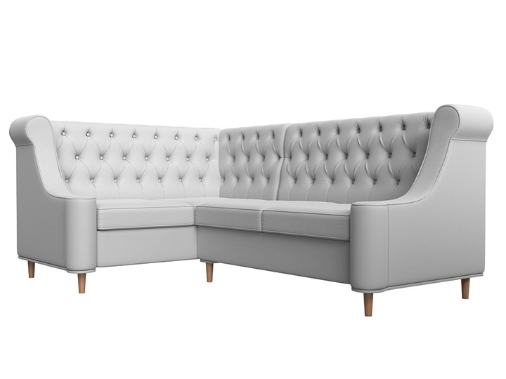 Угловой диван Бронкс, Белый (экокожа) в Элисте - изображение 2