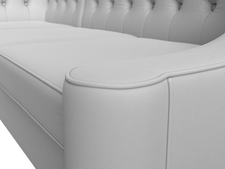 Угловой диван Бронкс, Белый (экокожа) в Элисте - изображение 3