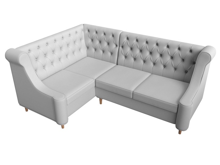 Угловой диван Бронкс, Белый (экокожа) в Элисте - изображение 4