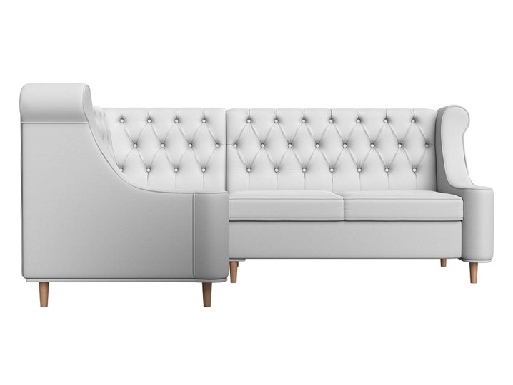 Угловой диван Бронкс, Белый (экокожа) в Элисте - изображение 1