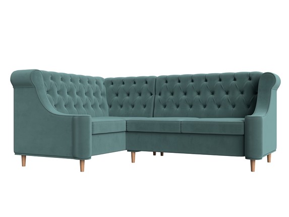 Угловой диван Бронкс, Бирюзовый (Велюр) в Элисте - изображение