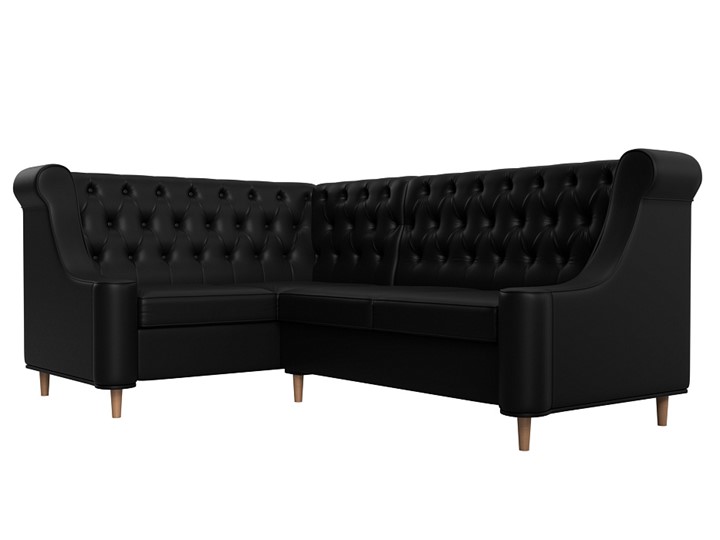Угловой диван Бронкс, Черный (экокожа) в Элисте - изображение 2