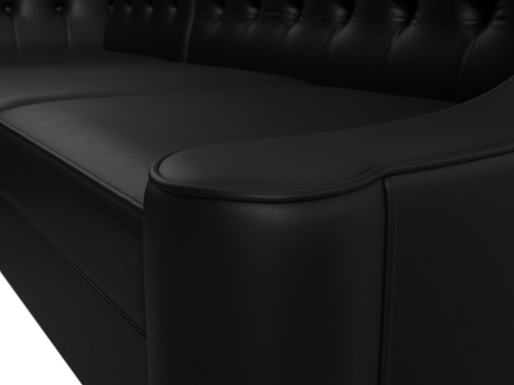 Угловой диван Бронкс, Черный (экокожа) в Элисте - изображение 4
