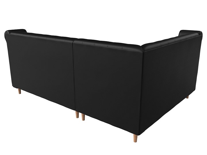 Угловой диван Бронкс, Черный (экокожа) в Элисте - изображение 5