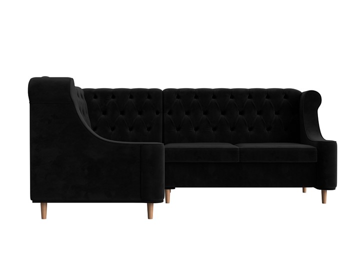 Угловой диван Бронкс, Черный (Велюр) в Элисте - изображение 1