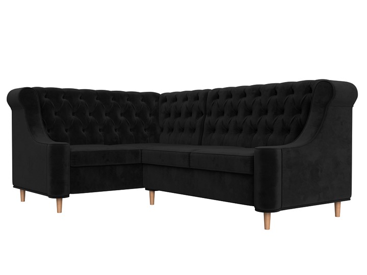 Угловой диван Бронкс, Черный (Велюр) в Элисте - изображение 2