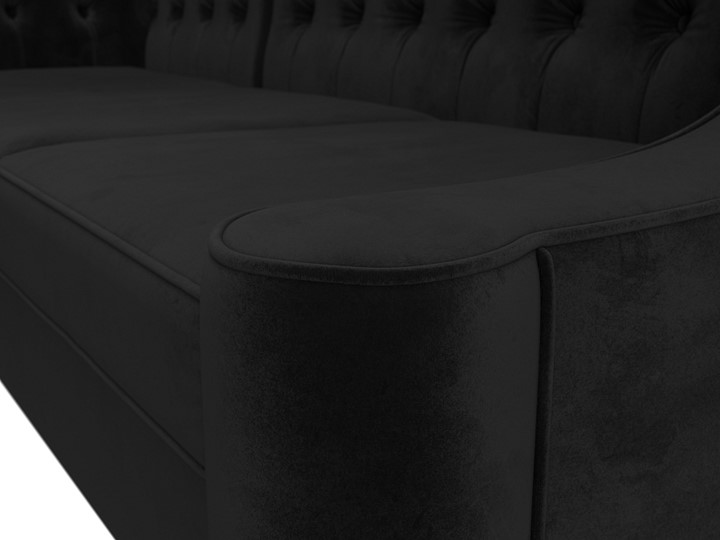 Угловой диван Бронкс, Черный (Велюр) в Элисте - изображение 3