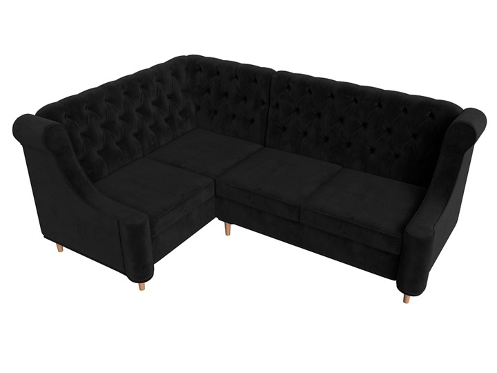 Угловой диван Бронкс, Черный (Велюр) в Элисте - изображение 4