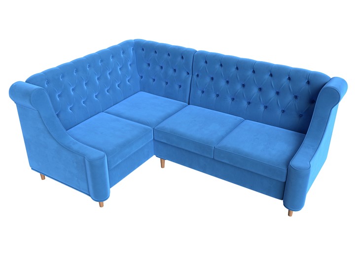 Угловой диван Бронкс, Голубой (Велюр) в Элисте - изображение 4