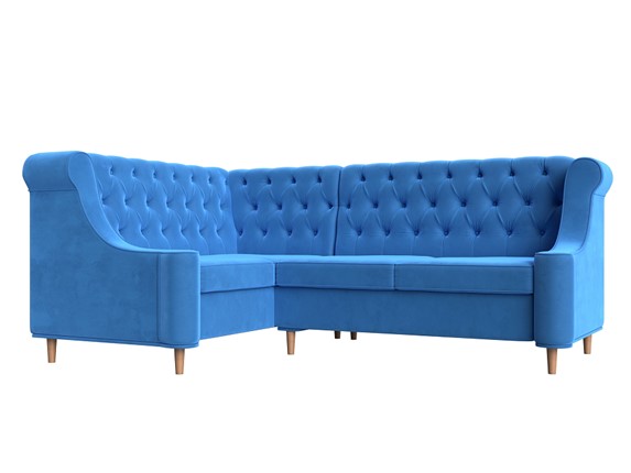 Угловой диван Бронкс, Голубой (Велюр) в Элисте - изображение