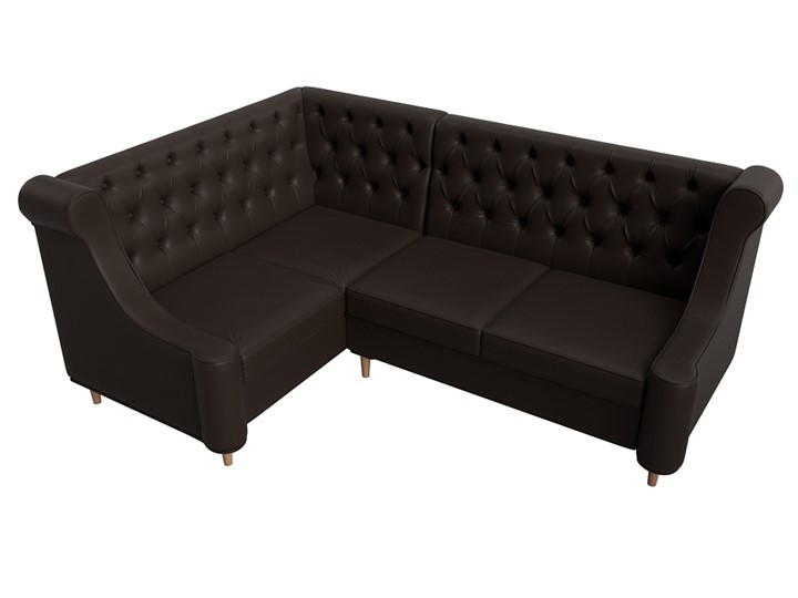 Угловой диван Бронкс, Коричневый (экокожа) в Элисте - изображение 4