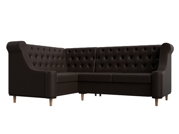 Угловой диван Бронкс, Коричневый (экокожа) в Элисте - изображение