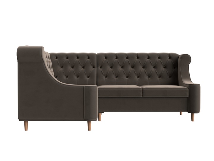 Угловой диван Бронкс, Коричневый (Велюр) в Элисте - изображение 1