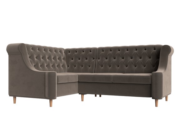 Угловой диван Бронкс, Коричневый (Велюр) в Элисте - изображение
