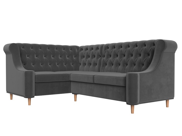 Угловой диван Бронкс, Серый (Велюр) в Элисте - изображение 2