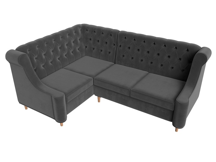 Угловой диван Бронкс, Серый (Велюр) в Элисте - изображение 4