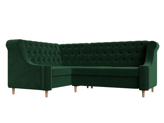 Угловой диван Бронкс, Зеленый (Велюр) в Элисте - изображение