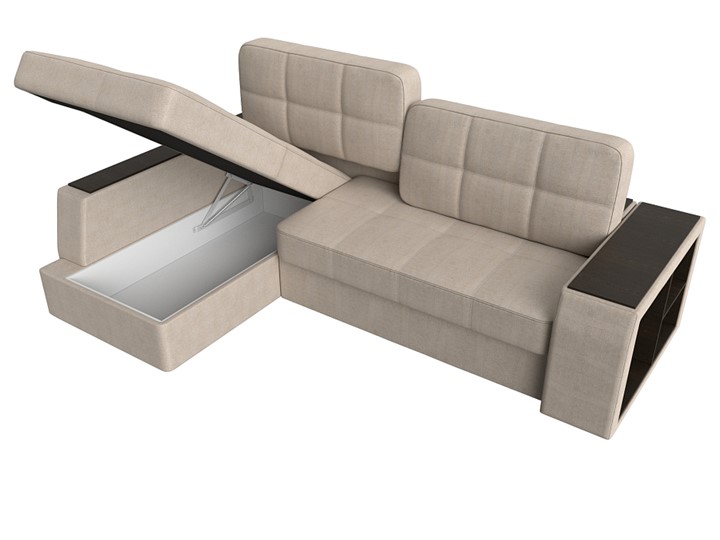 Угловой диван Брюссель, Бежевый/коричневый (рогожка) в Элисте - изображение 6