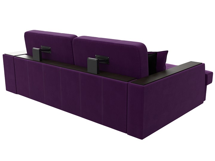Угловой диван Брюссель, Фиолетовый/черный (вельвет) в Элисте - изображение 7