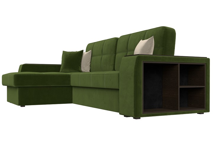 Угловой диван Брюссель, Зеленый/бежевый (вельвет) в Элисте - изображение 2